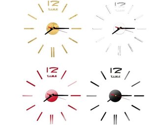 Zidni sat stiker prečnika 40-60 cm - CRVENII
