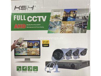 Video nadzor 4 kamere-set 5mpx CCTV AHD HD FULL HD