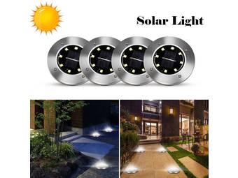 Solarne LED sijalice oblik diska za dvorište-4 kom