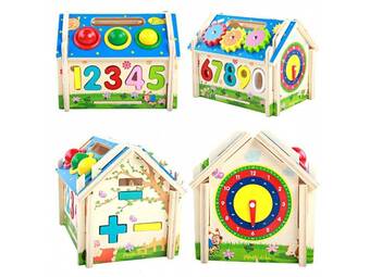 Drvena kućica-edukativna igračka