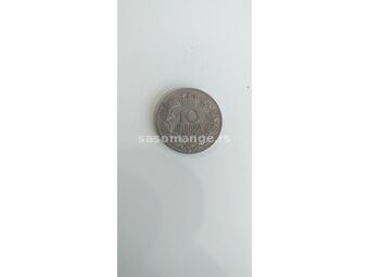 Kovanica 10 dinara 1938