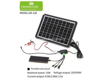 Solarni panel punjac 15w