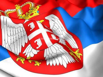 Serbia Flag 150 x 90 cm - double-sided with flag pole Serbia