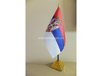 Zastava Srbije - stona -20x14 cm, visina barjačića 32 cm
