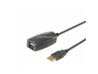 E-Green (OST03722) produžni kabl sa pojačivačem USB A (Muški) na USB A (Ženski) 5m crni