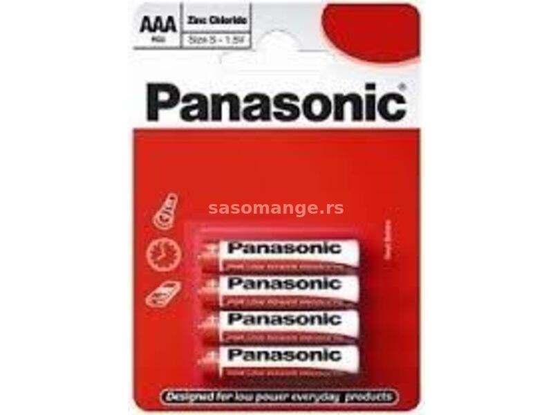 PANASONIC baterije R03RZ/4BP - 4 AAA Zinc Carbon