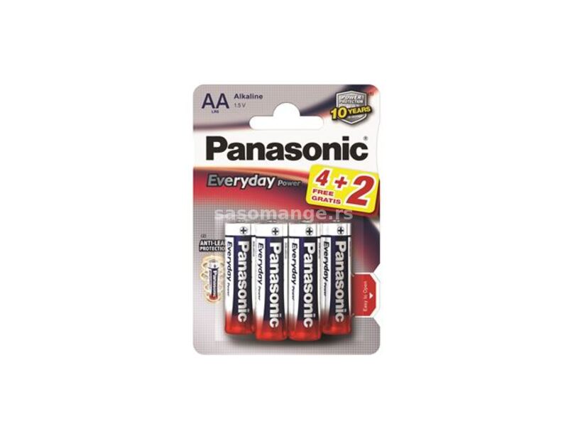 PANASONIC baterije LR6EPS, 6BP -AA 6kom, Alkaline Everyday power