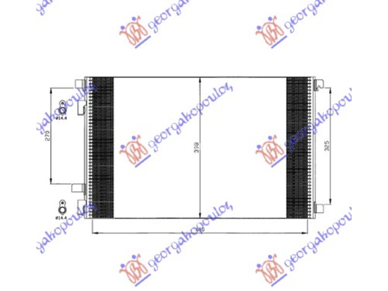 HLADNJAK KLIME BENZIN/DIZEL (61.5x40) RENAULT MEGANE CABRIO 06-10