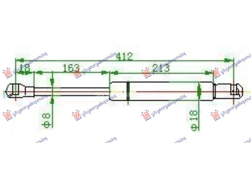 AMORTIZER GEPEK VRATA (412L-400N) BMW SERIES 1 (E81/87) 3/5D 04-11