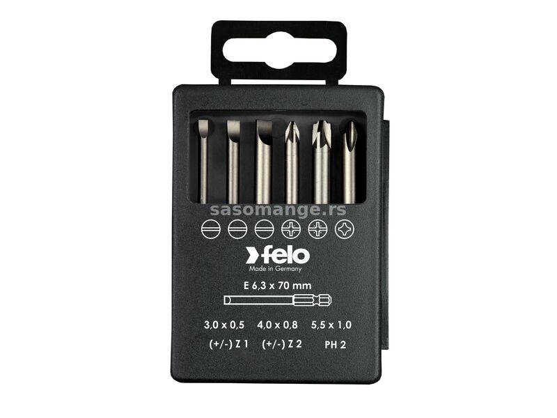 Felo Set bitova Industrial Bit-box Profi 73 mm SL/PH/XENO 03192716 6 kom