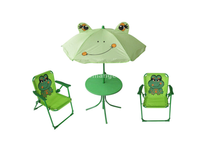Baštenski dečiji set sto i stolice - žaba