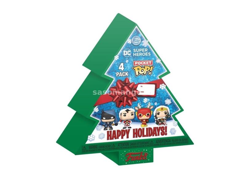 FUNKO Pocket POP: DC Holiday - Tree Holiday Box 4pcs.