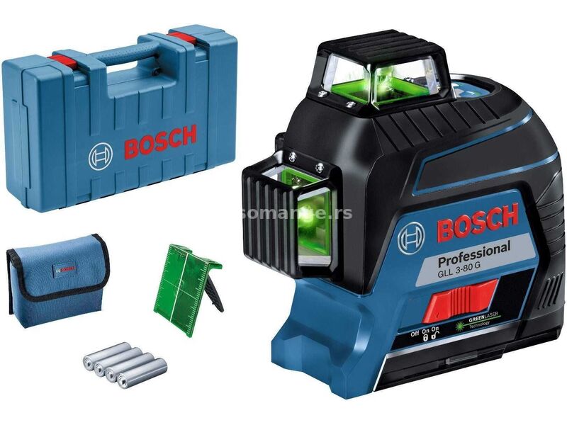 BOSCH Linijski laser sa zelenim zrakom GLL 3-80 G/ domet 80m