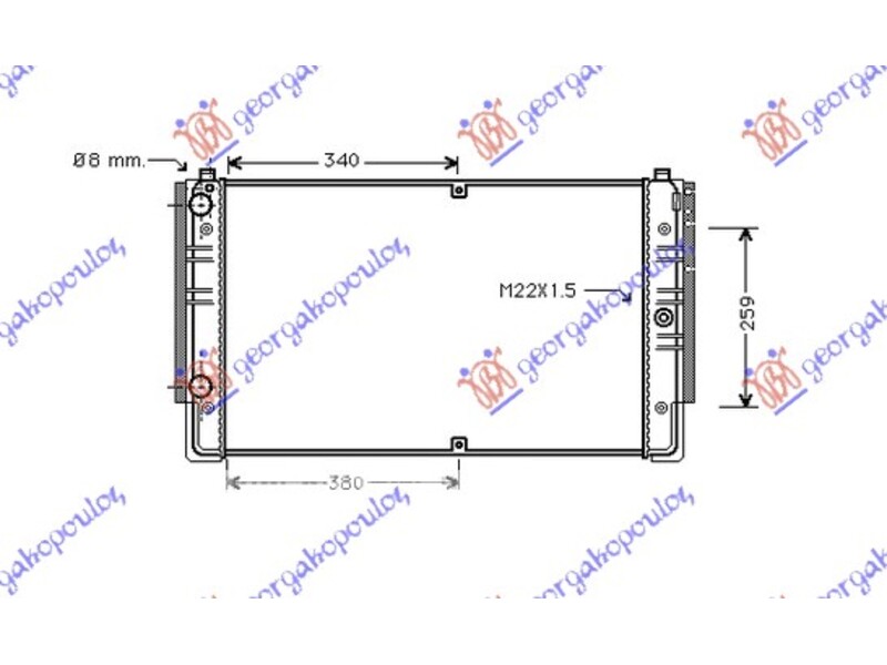 HLADNJAK MOTORA 1.9TD/2.0/2.4D (MAN/AUTO) (+/-AC) (72x41.5) VW CARAVELLE 97-03