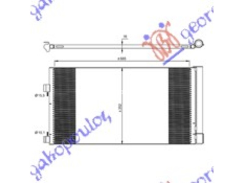 HLADNJAK KLIME BENZIN/DIZEL (69x35.5x16) RENAULT LAGUNA COUPE 08-15