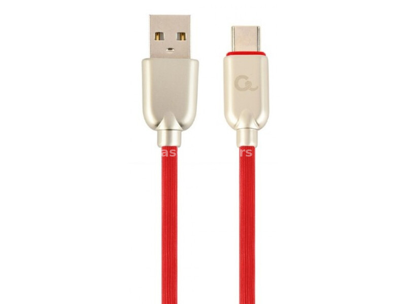 CC-USB2R-AMCM-1M-R Gembird Premium rubber Type-C USB charging and data cable, 1m, red
