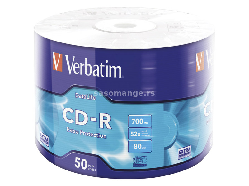 CD-R 700/80 52x Extra protection Wrap pk50 Verbatim 43787