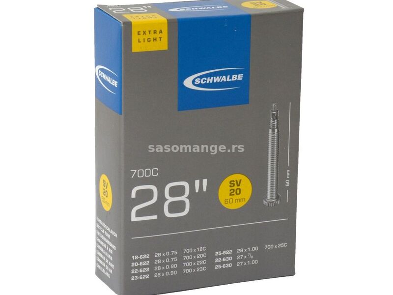 Guma za bicikl unutrašnja SCHWALBE SV20 EK 60mm 18/25-622/630