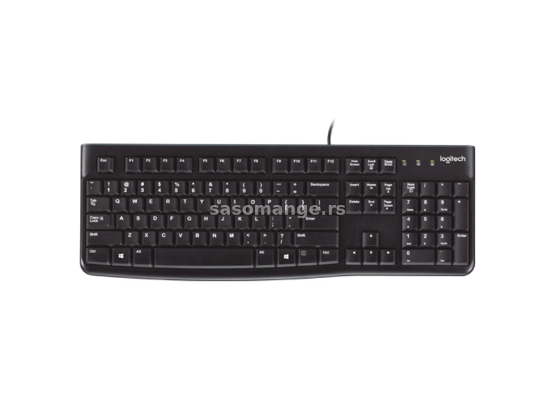 LOGITECH Žična tastatura K120 (Crna) - 920-002509 USB Membranski tasteri EN (US) 15 m