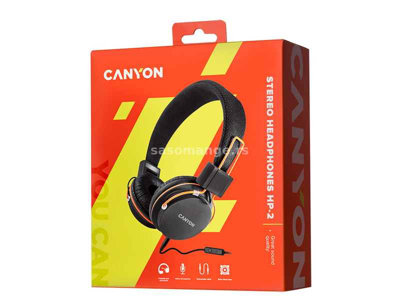 Canyon HP-2 slušalice sa mikrofonom i odvojivim kablom