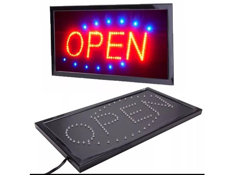 LED Reklama OPEN-CLOSE Panel Open Close
