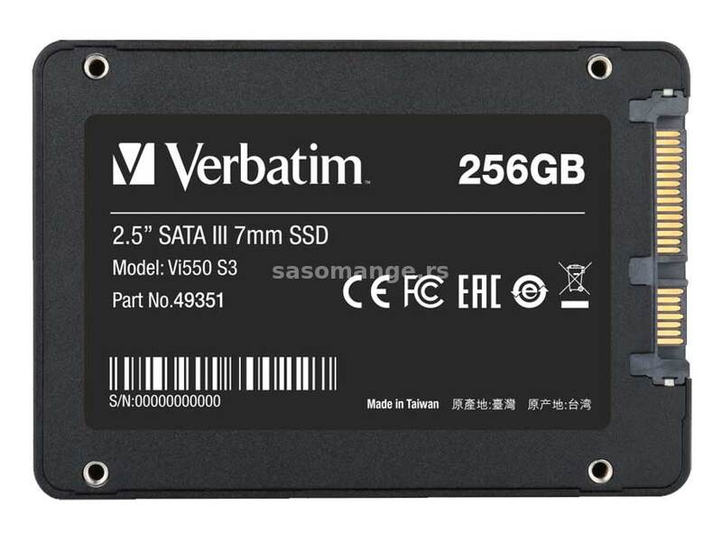 Verbatim SSD 256GB Vi550 S3