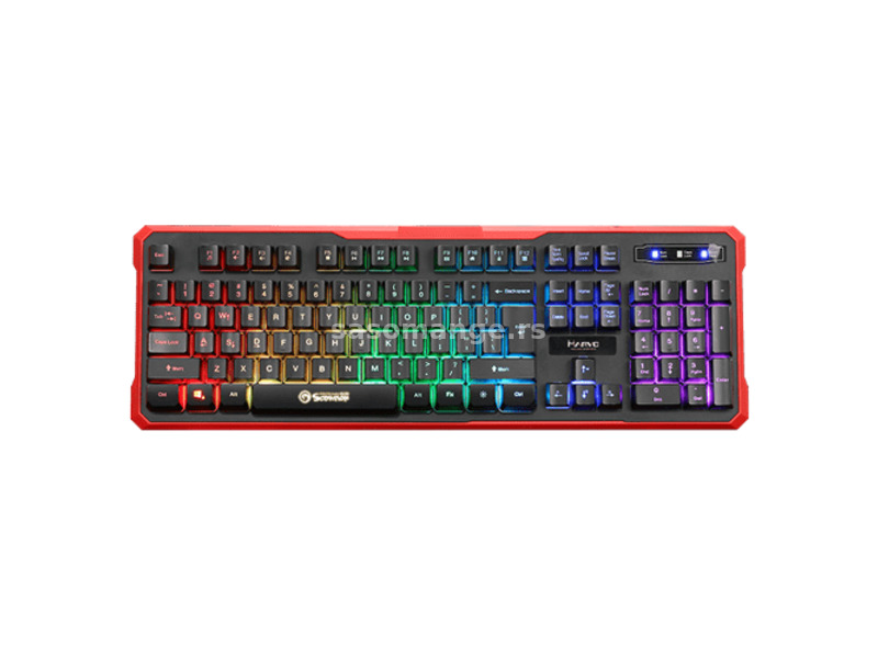 MARVO Gejmerska tastatura SCORPION K629G (Crna/Crvena) USB Membranski tasteri EN (US) 15 m