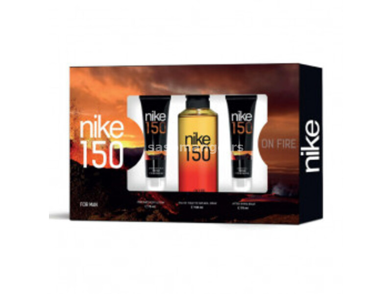 NIKE On fire men trio poklon set (toaletna voda 150ml + gel za tuširanje 75ml + afteršejv 75ml) N...