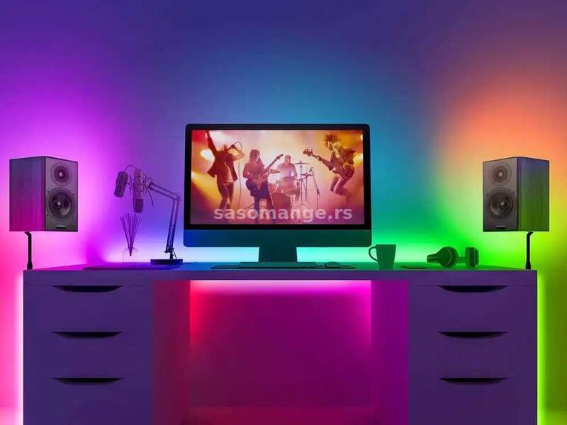 Pametna LED RGB Traka 3m sa kontrolom preko daljinskog upravljača ili WiFi