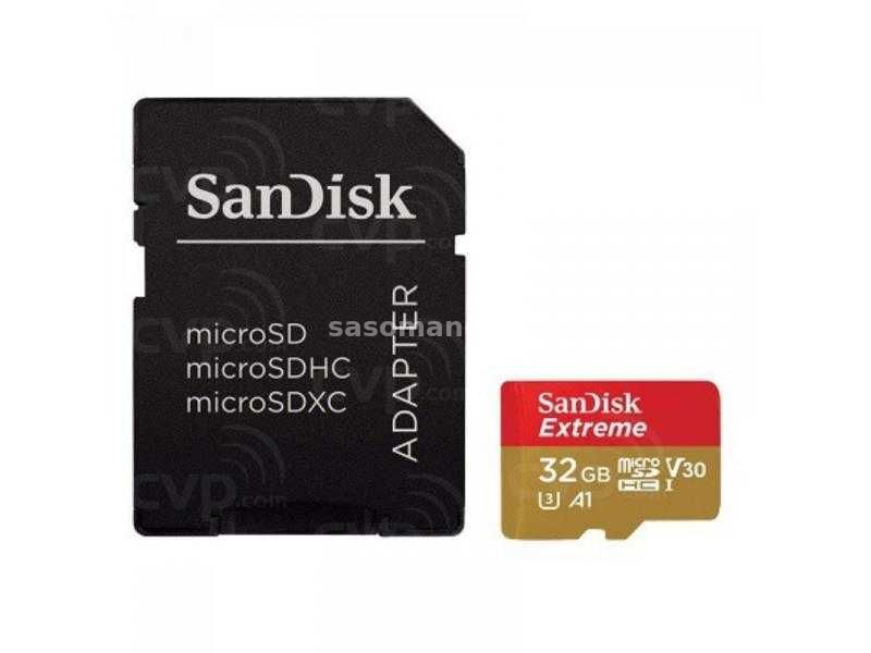 SANDISK Memorijska kartica SDHC 32GB micro cl10 U3/v30 UHS-I+ adapter