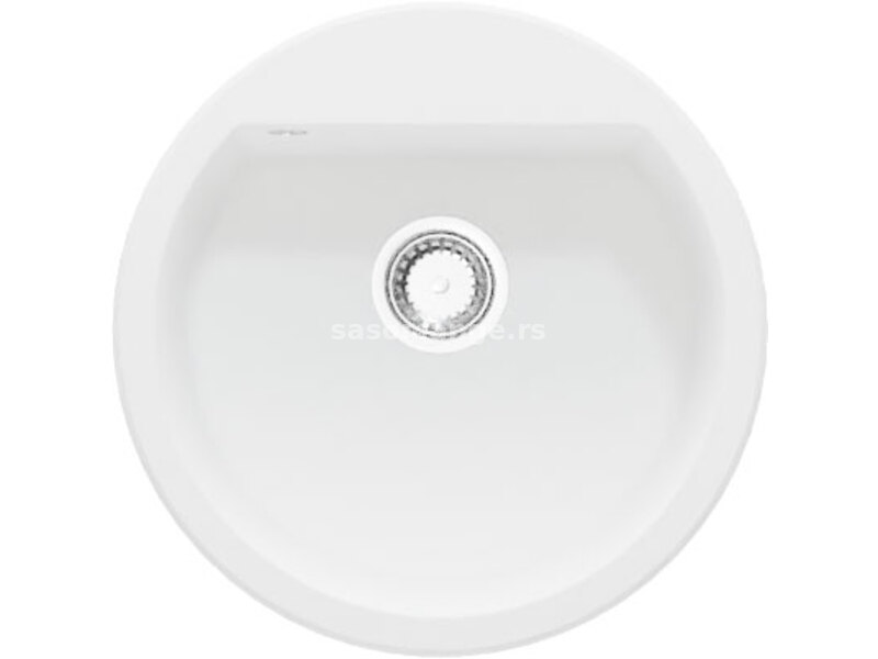 Okrugla granitna sudopera sa sifonom SanDonna Premium Lena u beloj boji
