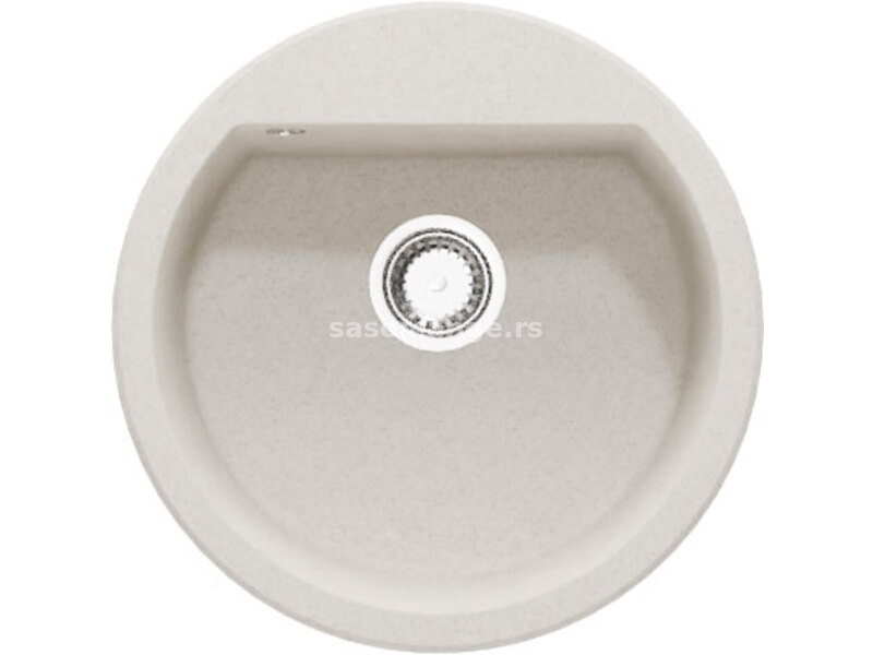 Okrugla granitna sudopera sa sifonom SanDonna Premium Lena u tamno bež boji