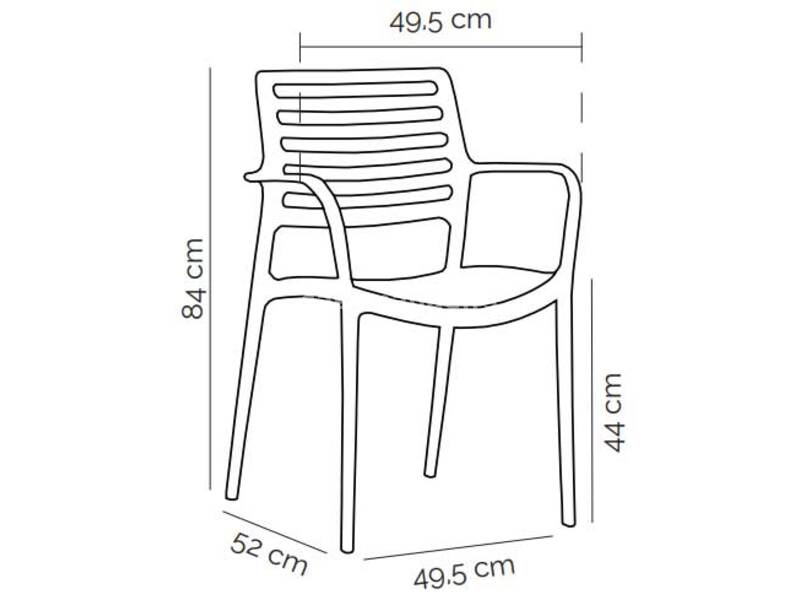 Baštenska stolica sa naslonima za ruke Tilia Louise XL Pistachio