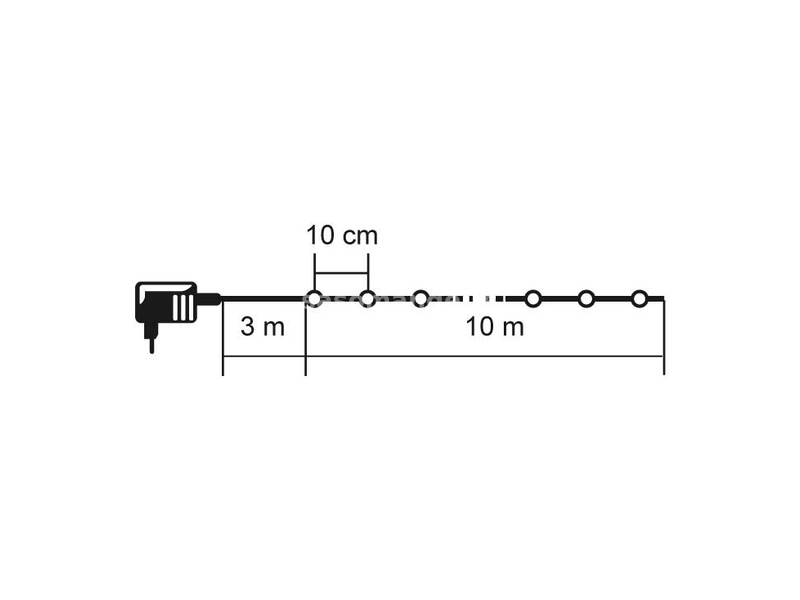 Dekorativne lampice 100 LED Toplo bele 220V