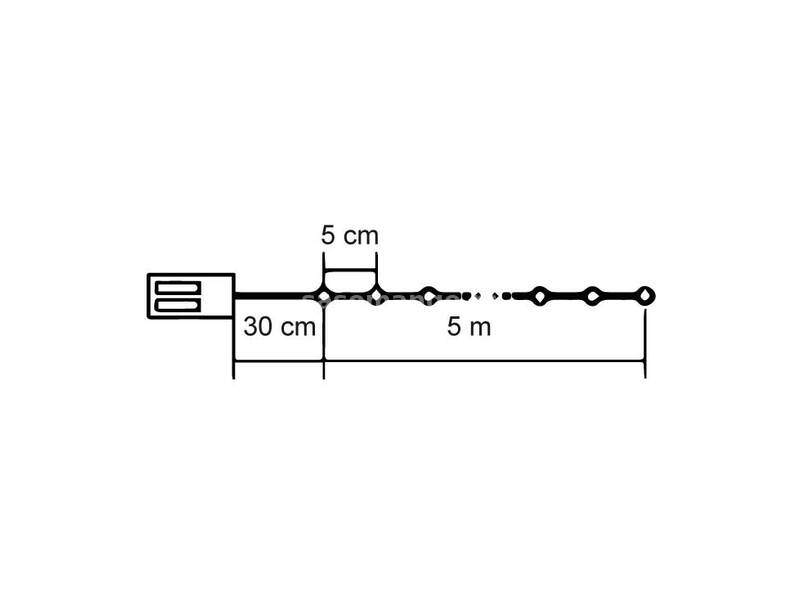 Dekorativne lampice na baterije 100 LED Toplo bele ML-C1011