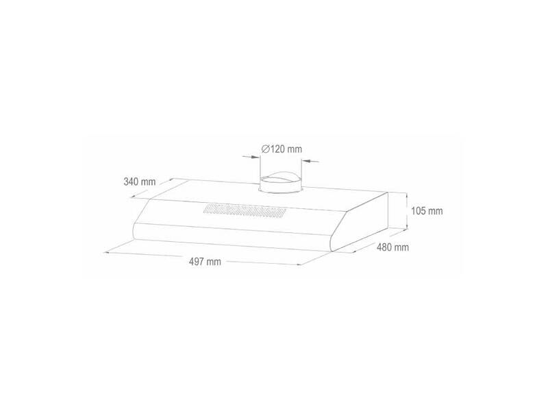 Home Kuhinjski aspirator sa alu filterom Storm White