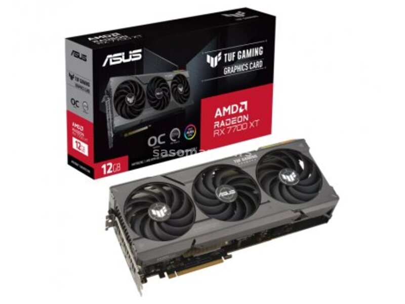 ASUS AMD Radeon RX 7700 XT, 12GB, 192bit, 3 x DP, 1 x HDMI, TUF-RX7700XT-O12G-GAMING