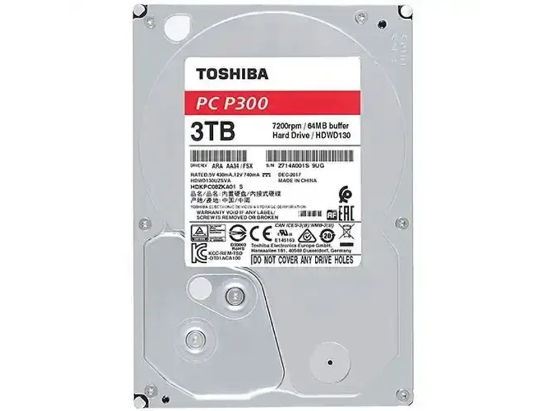 Hard disk 3TB SATA3 Toshiba 128MB HDWD130UZSVA P300