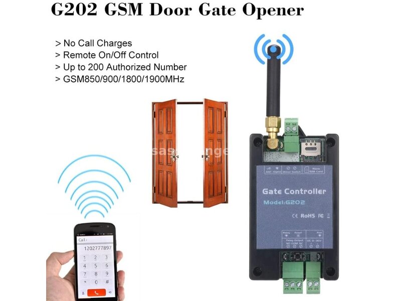 G202 GSM 3G 4G otvarač garažnih vrata GSM relej