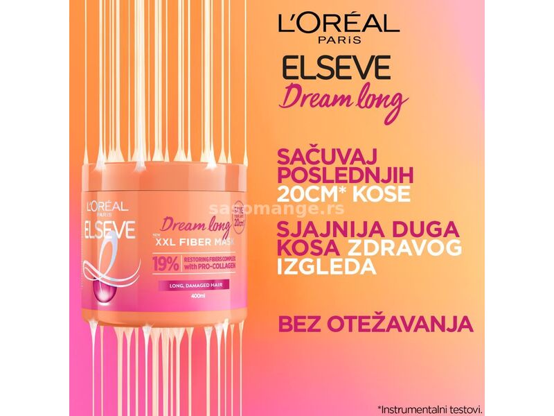 L'Oréal Paris Elseve Maska za kosu Dream long XXL fiber/ 400 ml