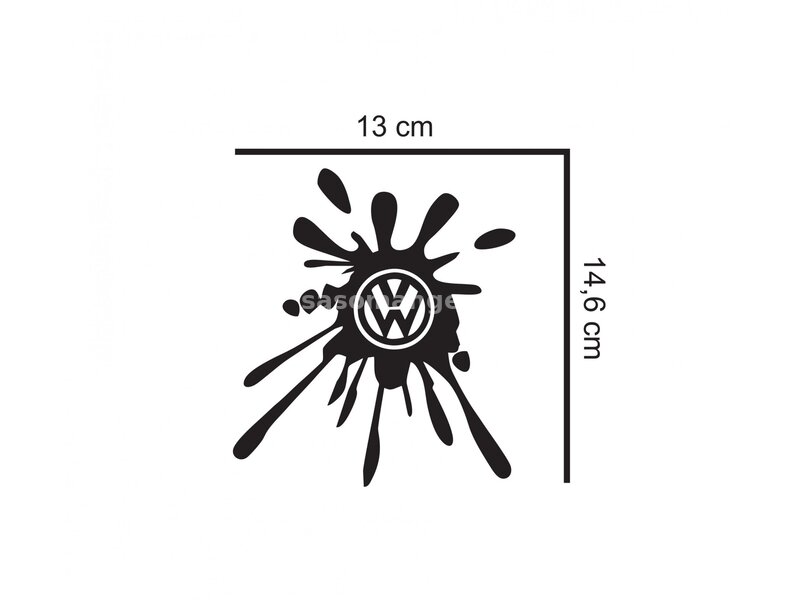 Volkswagen mrlja - nalepnica - 1354