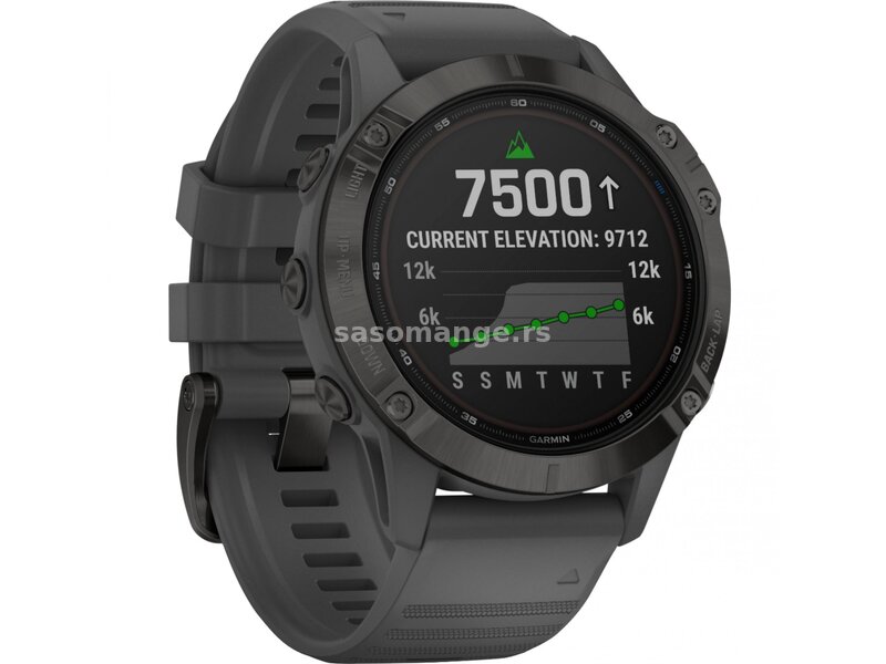 Garmin fenix 6 Pro Solar activity meter sports watch, black