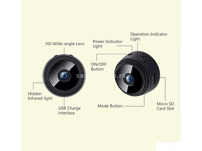 WIFI Mini kamera A9, fullHD, senzor pokreta,noćno snimanje,a