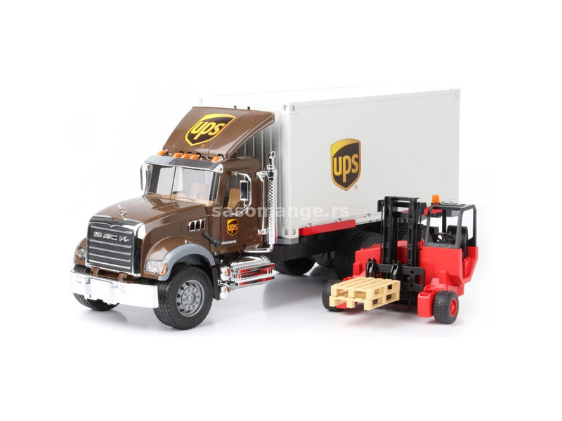 BRUDER MACK Granite UPS truck loading truck