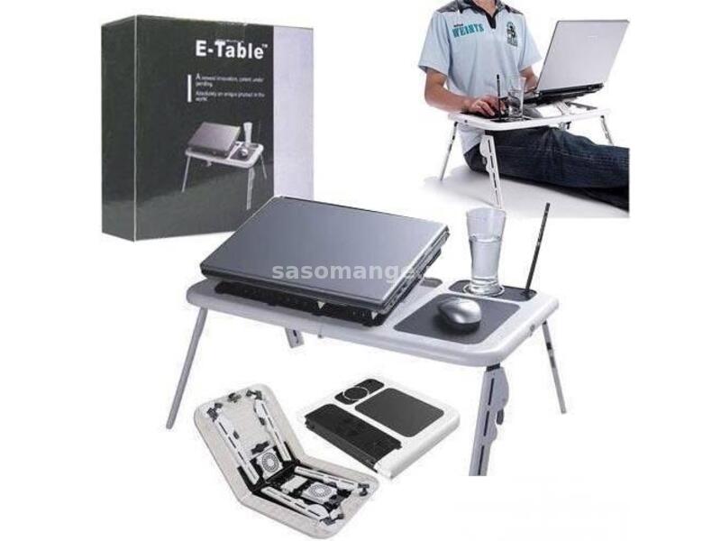 E-table sto za laptop sa dva kulera