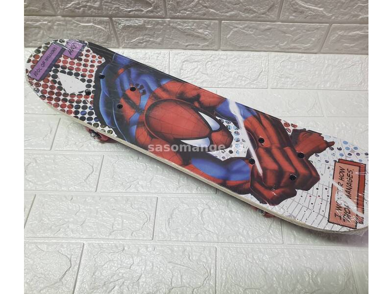 Drveni skejt za decu / skate board - spiderman 60cm