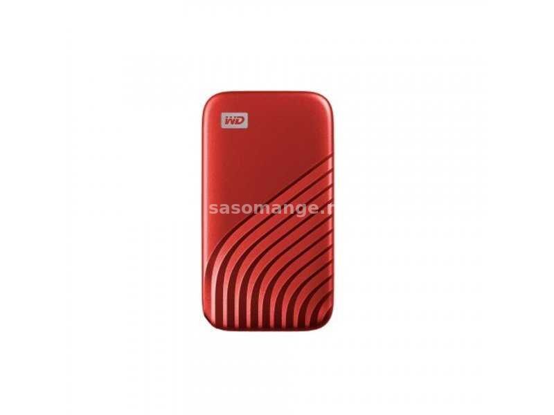 WESTERN DIGITAL 500GB My Passport Portable SSD WDBAGF5000ARD-WESN crveni