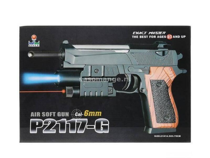 Air soft gun P2117-G, pištolj sa metcima