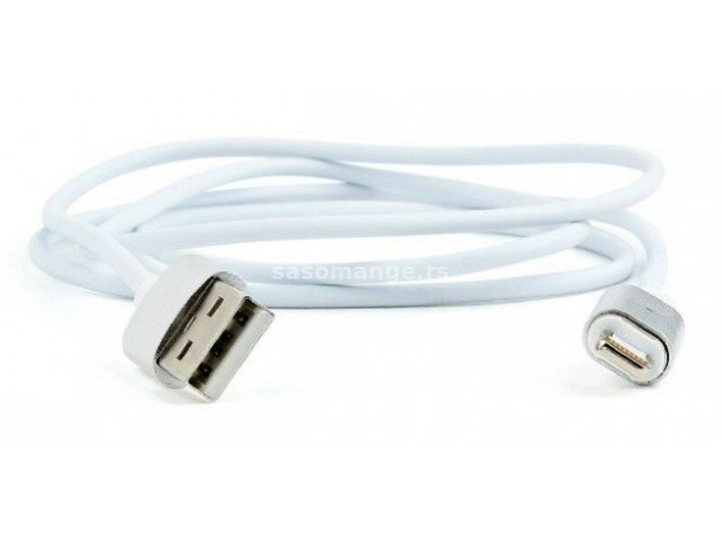 CC-USB2-AMLMM-1M Gembird Magnetic USB 8-pin male cable, silver, 1 m