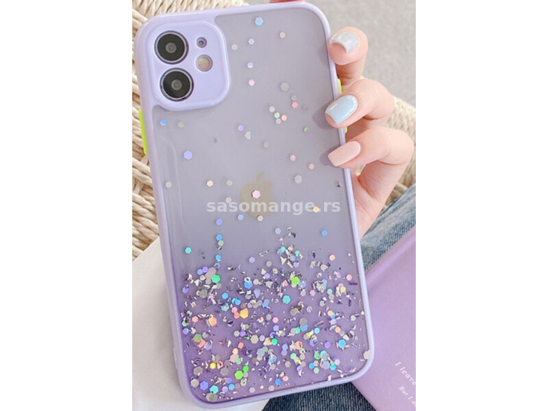 MCTK6-SAMSUNG S20 Plus Furtrola 3D Sparkling star silicone Purple